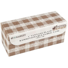 49 and Market- Curators- Vintage Plaid 4" Fabric Tape Roll- 5M