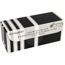 49 and Market- Curators- All Black Fabric Tape Assortment Set