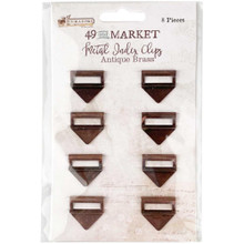 49 and Market- Curators By Katie Pertiet- Metal Index Clips- Antique Brass
