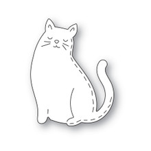 Poppystamps 100% Steel Die Whittle Purring Cat 2546