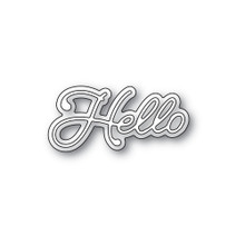Poppystamps 100% Steel Die Hello Moonlight Script 2509