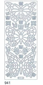 Starform Large Butterfly 941 Gold Peel Stickers Outline