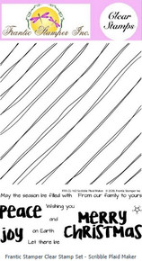 Frantic Stamper Clear Stamps- Scribble Plaid Maker