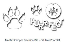 Frantic Stamper Cutting Die- Cat Paw Print Set (set of 4 dies)