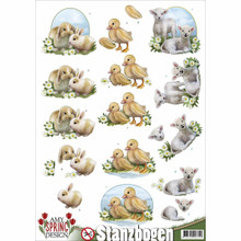 Amy Design Punchout Sheet, Spring No 2, Multicolor