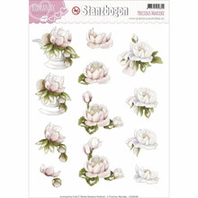 Find It Trading SB10035 Romance Flower Precious Marieke Punchout Sheet, Multicolor