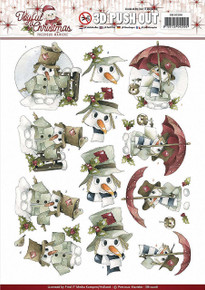 Find It Trading Snowman Precious Marieke Joyful Christmas Punchout Sheet