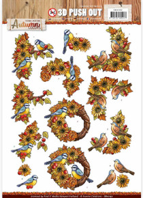 Find It Trading Birds Yvonne Creations Autumn Colors Punchout Sheet