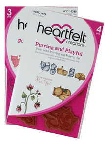 Bundle- Heartfelt Creations Purring and Playful Stamp & Die Set