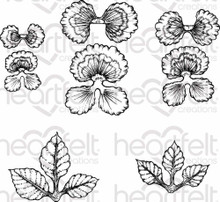 Heartfelt Creations Cling Rubber Stamp Set-cheery Pansy