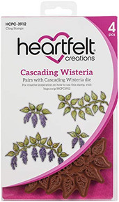 HEARTFELT CREATIONS Rubber Cling Stamp - Cascading Wisteria