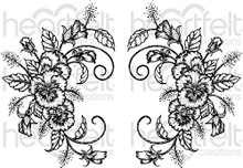 Heartfelt Creations- Cling Stamp- Delicate Pansy Spray