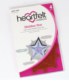 Heartfelt Creations Cling Rubber Stamp- Holiday Star