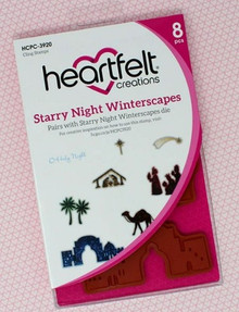 Heartfelt Creations Cling Rubber Stamp- Starry Night Winterscapes