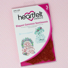 Heartfelt Creations- Elegant Gateway Sentiments Cling Stamps