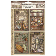 Stamperia Rice Paper Coffee and Chocolates 6 A4 Sheets