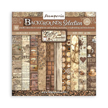 Stamperia Coffee and Chocolate Background Selection 8x8 10DS Sheets