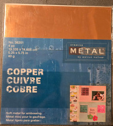 38201 Metal by Walnut Hollow Copper Squares 40 Gauge 5.25X5.75 4/Pkg