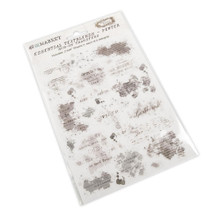 49 And Market- Vintage Bits Pewter Essential Textblends Rub-Ons 6X8" 2 per Pkg