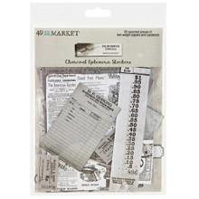 49 and Market- Color Swatch Charcoal Ephemera Stackers