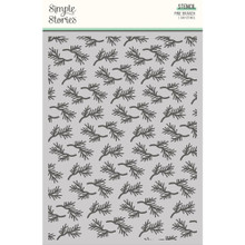 Simple Stories 6x8 Trail Mix Stencil- Pine Branch