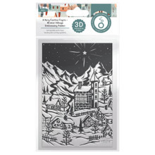 Tonic Studios 5557e- A Very Festive Fayre Embossing Folder- Winter Village