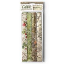 Stamperia Polyester Fabric 12"X12" 4/Pkg- Forest