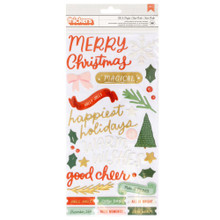 American Crafts- Thickers- Puffy Phrase and Accent Stickers- All is Bright