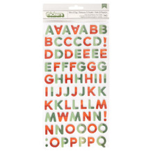 American Crafts- Thickers- Foam and Cardstock Stickers- Warm & Cozy Letter Stickers