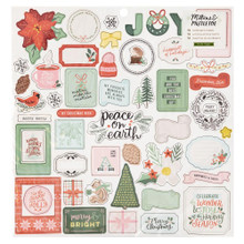 American Crafts- Mittens & Mistletoe- Chipboard Stickers