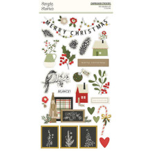 Simple Stories Chipboard Stickers- The Holiday Life
