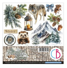 Ciao Bella 6"x 6" Fussy Cut Pad- 3 each of 8 Double-sided Papers- Forest Tales