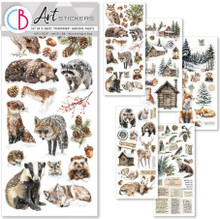 Ciao Bella- Uncut Transparent Adhesive Stickers- Forest Tales