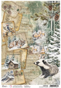 Ciao Bella Papercrafting A4 Rice Paper- Postcard in the Snow