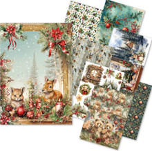 Ciao Bella A5 Rice Paper- 8 Designs- Hot Cocoa & Holly