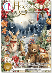 Ciao Bella Junk Journal Ephemera Book A4- Hot Cocoa & Holly