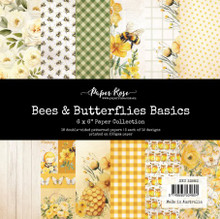 Paper Rose- 6x6" Paper Collection - Bees & Butterflies Basics