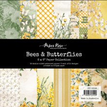 Paper Rose- 6x6" Paper Collection - Bees & Butterflies