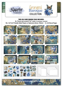 3Quarter Designs- Grunged Baroque- 6x4 Card Pack
