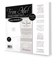Hunkydory Trim Me! Foiled Insert Pad - Congratulations TRIMINS014