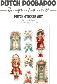 Dutch Doobadoo- A4 Transparent Stickers- Merry & Bright