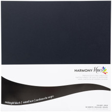 Harmony Hues Premium Solid Core Cardstock 50 sheets of 12x12- 176gsm- Midnight Black