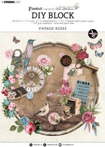 Studio Light DIY Block Vintage Roses A4 nr.44