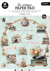 Studio Light- Die-cut Designer A4 Paper Pad- Shabby Chic