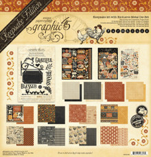 Graphic 45- Keepsake Kit with Exclusive Metal Die Set- Farmhouse