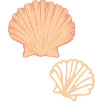 Couture Creations Seaside Girl Flat Seashell Mini Stamp and Die Set