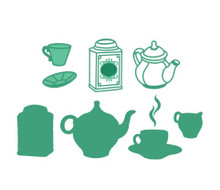 Couture Creations Tea Time Cutting Die Set 16pc