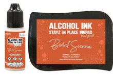 Couture Creation- Alcohol Ink- Stayz in Place Inkpad- Burnt Sienna Pearl w/ 12ml reinker