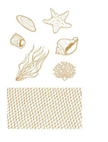 Couture Creations Seaside Girl Seaside Elements Stamp Set