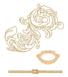 Couture Creations Seaside Girl Seaside Flourish Stamp Set